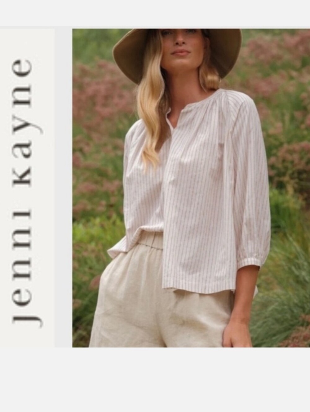JENNI KAYNE STRIPED WILLOW BLOUSE